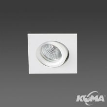 Catli_halka_sq oprawa wpuszczana z ramką 80x80mm GU10 max 8W led biały / biały